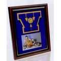 11"x14" Deluxe Hardwood Award Frame w/ Walnut Stain & Gold Trim